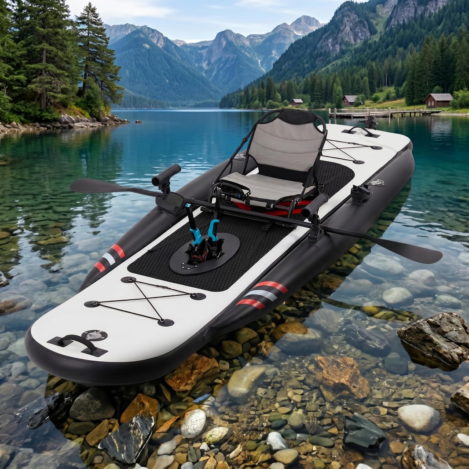 Caiaque Inflável Premium de PV - Fishing Kayak Seat avaliação e preço