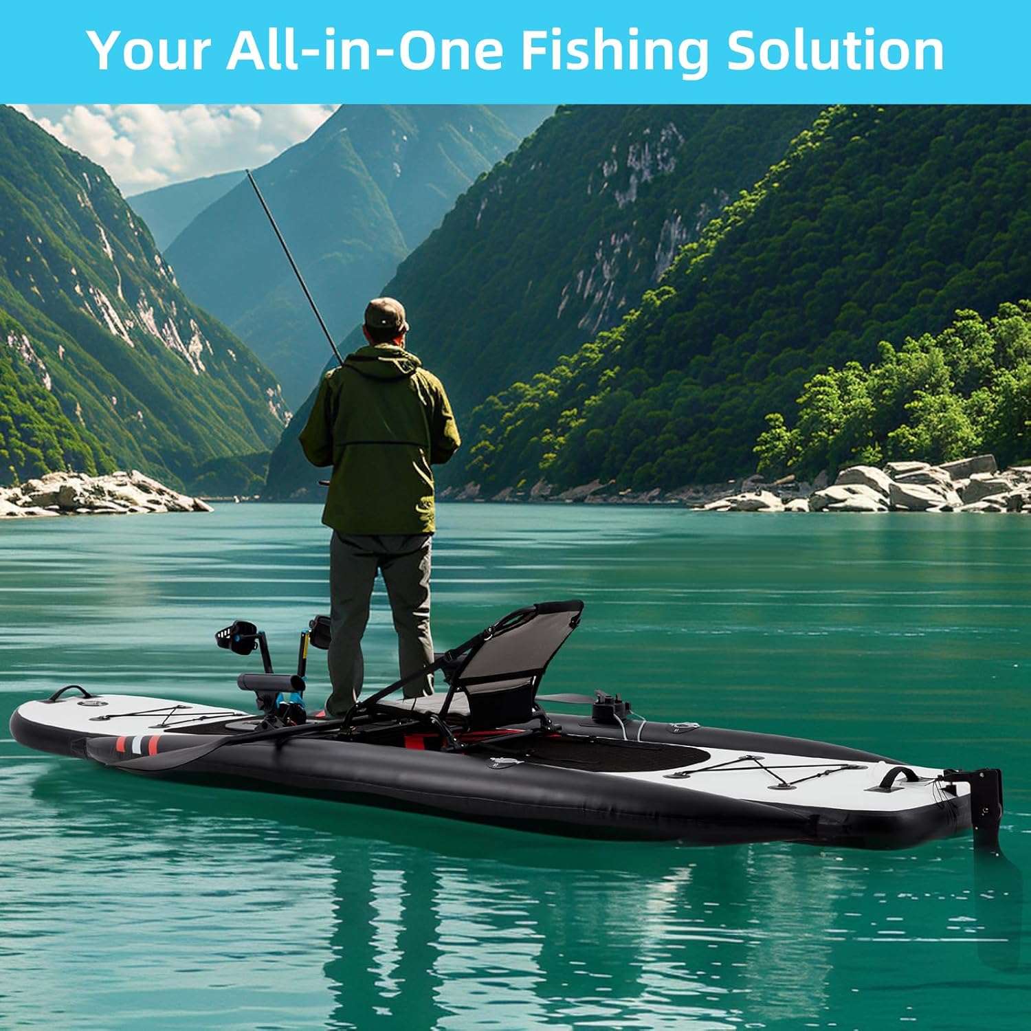 Caiaque Inflável Premium de PV - Fishing Kayak Seat avaliação e preço