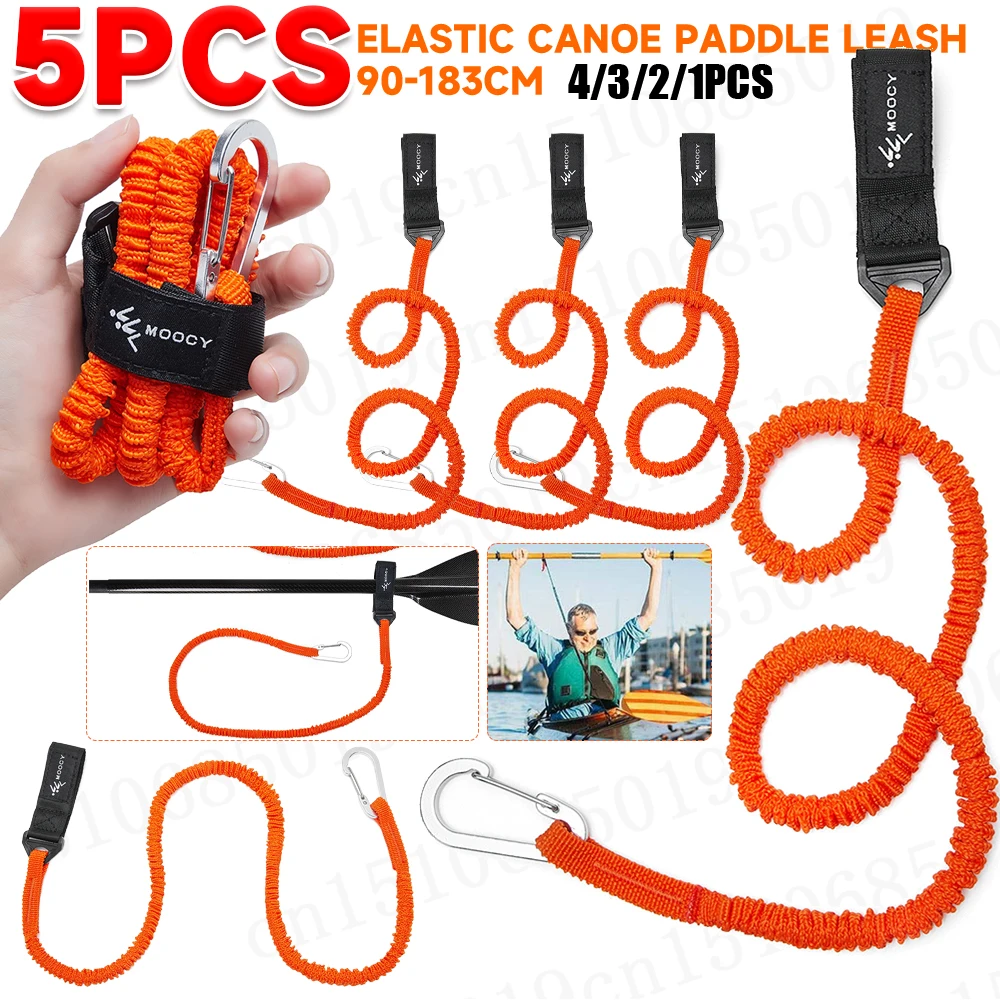 5-1 pçs elástico caiaque canoa - Fishing Kayak Paddle Leash avaliação e preço