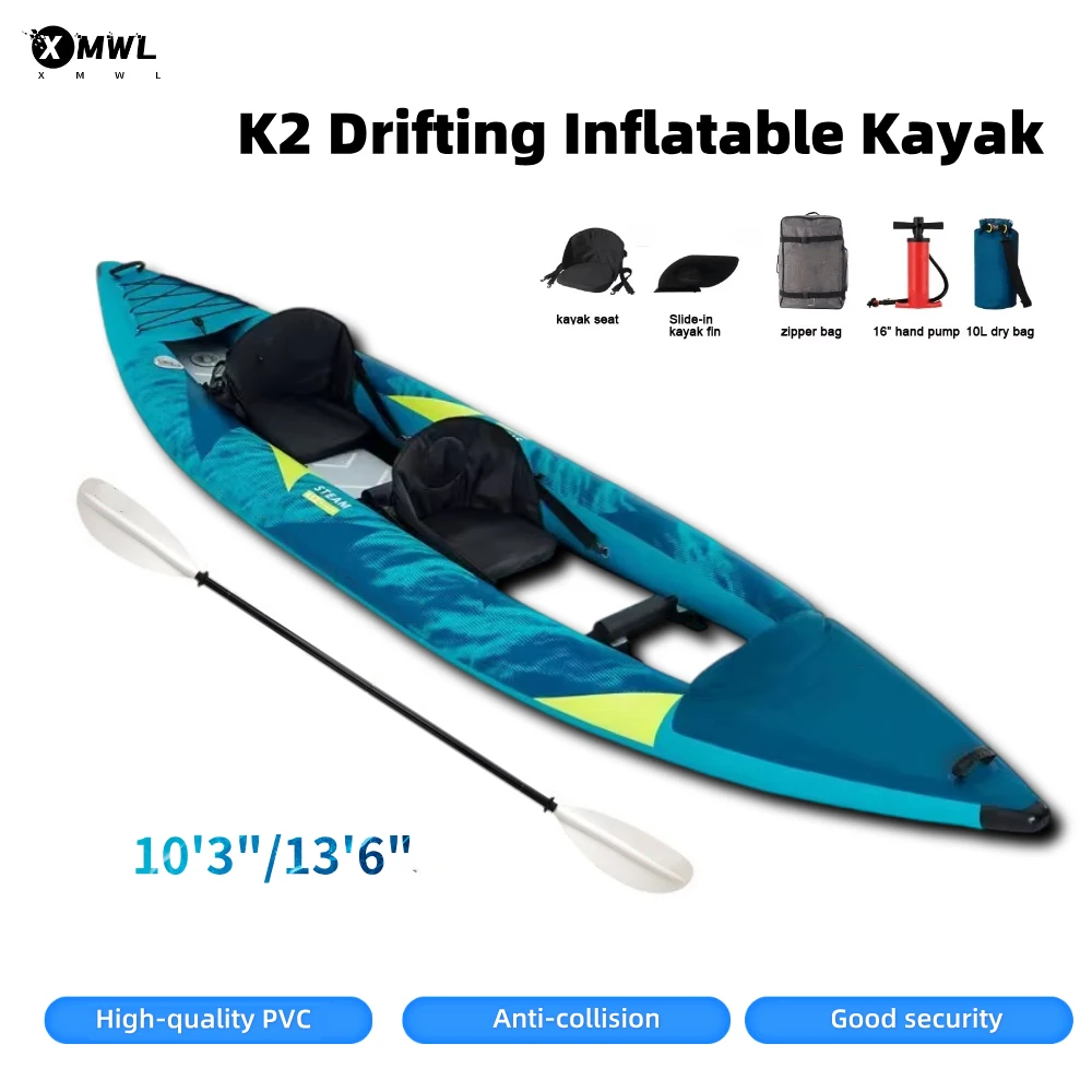 Canoa Caiaque Inflável para 1- - Fishing Kayak Paddle avaliação e preço