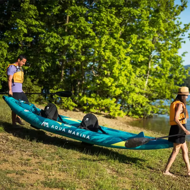 Canoa Caiaque Inflável para 1- - Fishing Kayak Paddle avaliação e preço