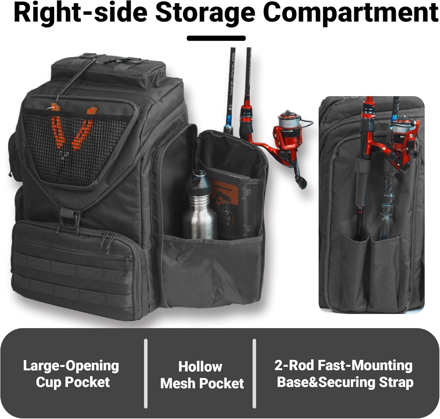 Mochila de Pesca 40L com Caixa - Fishing Kayak Crate avaliação e preço
