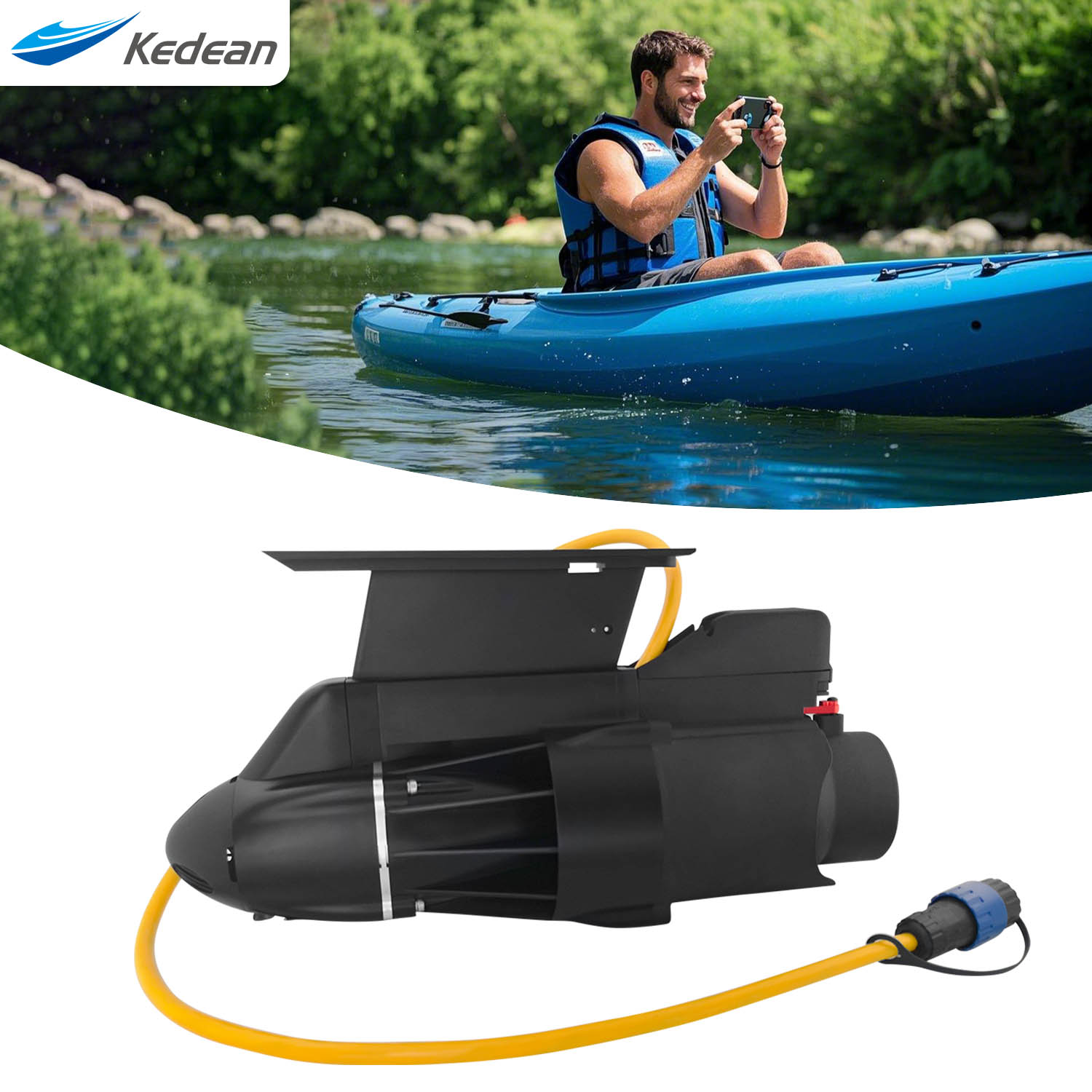 Motor elétrico direcional de c - Fishing Kayak Trolling Motor avaliação e preço