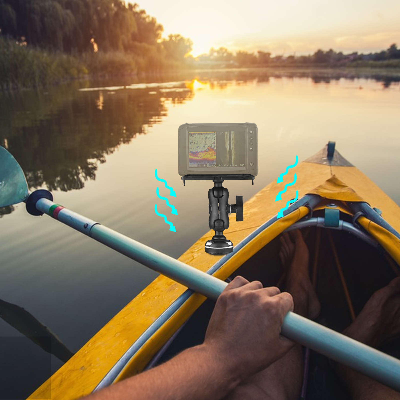 Suporte para localizador de pe - Fishing Kayak Fish Finder Mount avaliação e preço