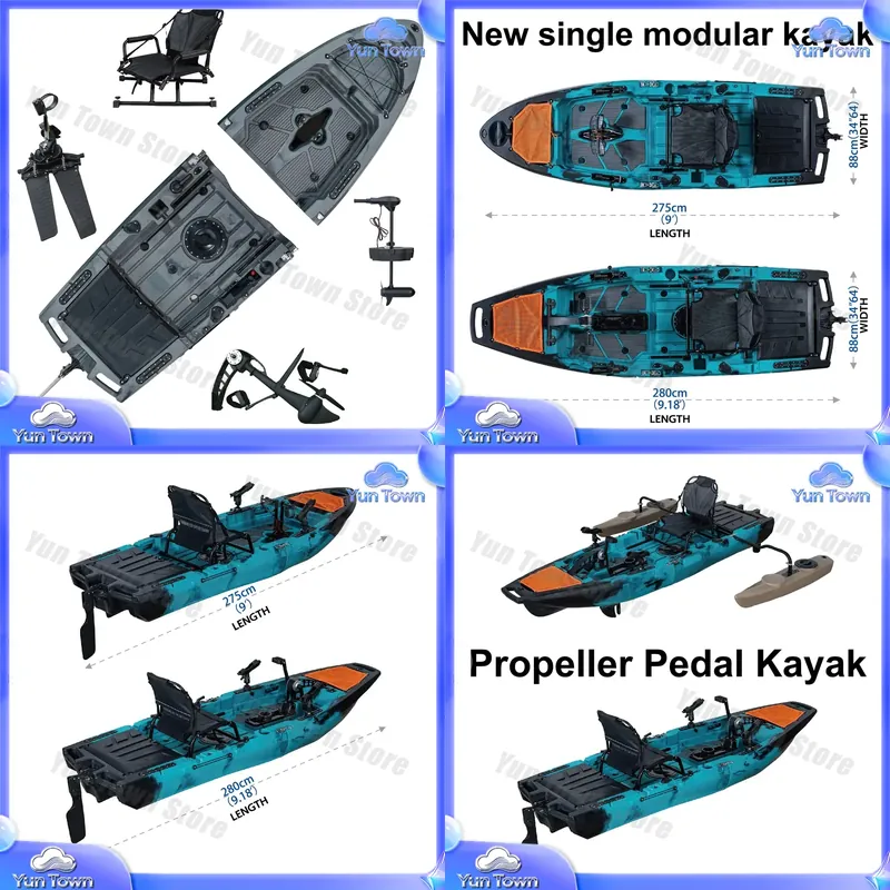 Caiaque Modular de 9,5 pés com - Fishing Kayak Sit In avaliação e preço